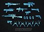 BrickArms - Cobalt Metallic Blue Weapons Pack[21PCS]