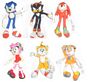 9-Inch Sonic Plush 2009 - Set of 6[Sonic,Shadow,Knuckles,Amy,Tails,Cream]